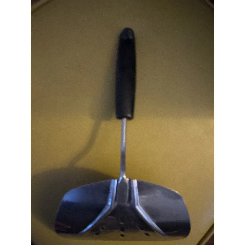 Vintage Stainless Slotted Foley Spatula Large Wide Turner Pancake Flipper Angled